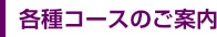 各種コースのご案内